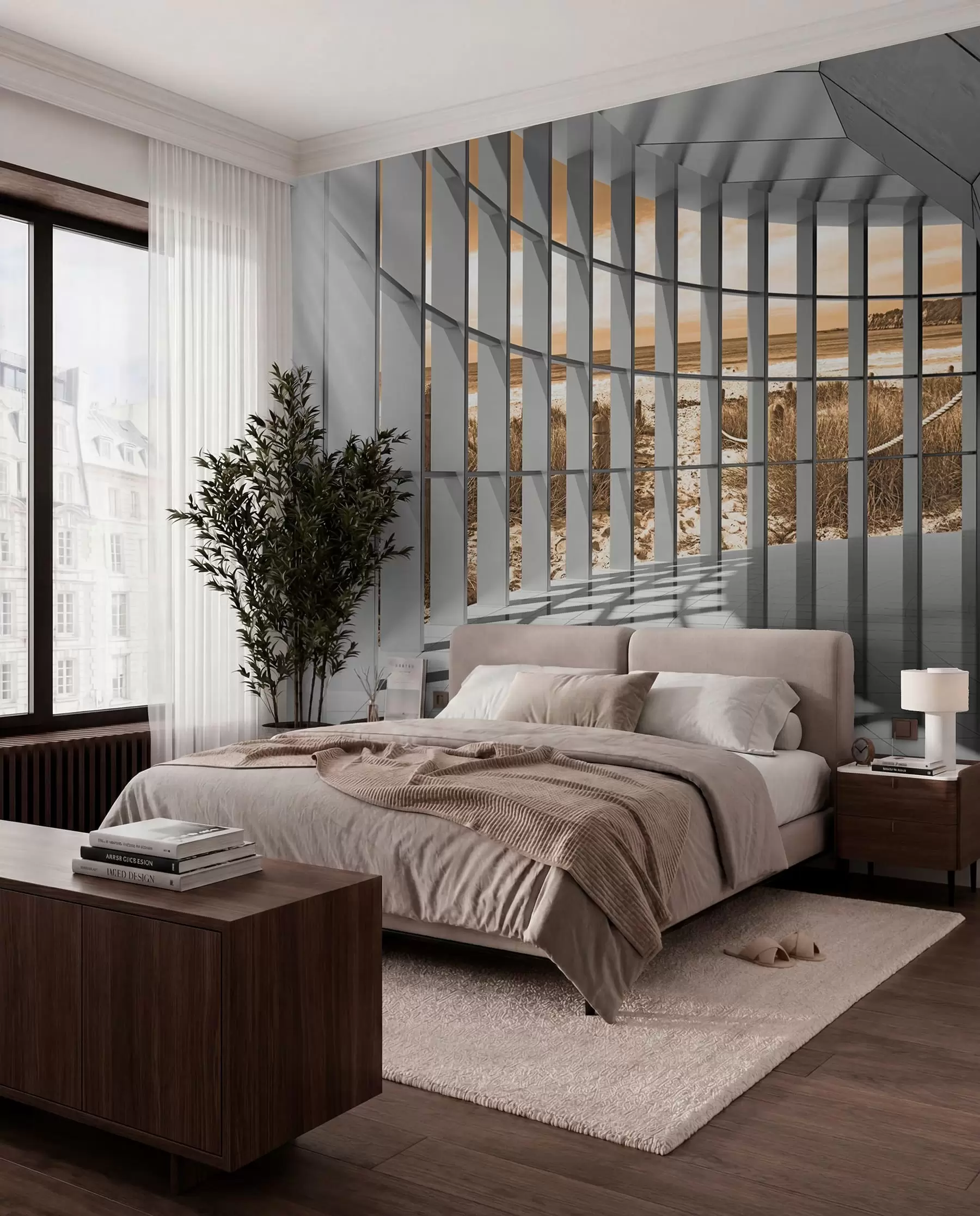 murales de pared Ventanas en luz ámbar u70513v3