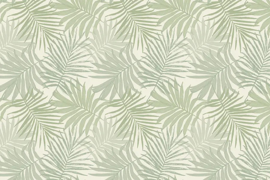 murales de pared Follaje tropical en tonos verde oliva pastel u74826