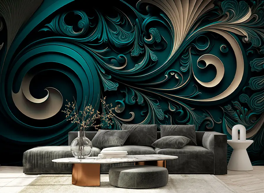 murales de pared Fondo diseñado con formas geométricas u74823