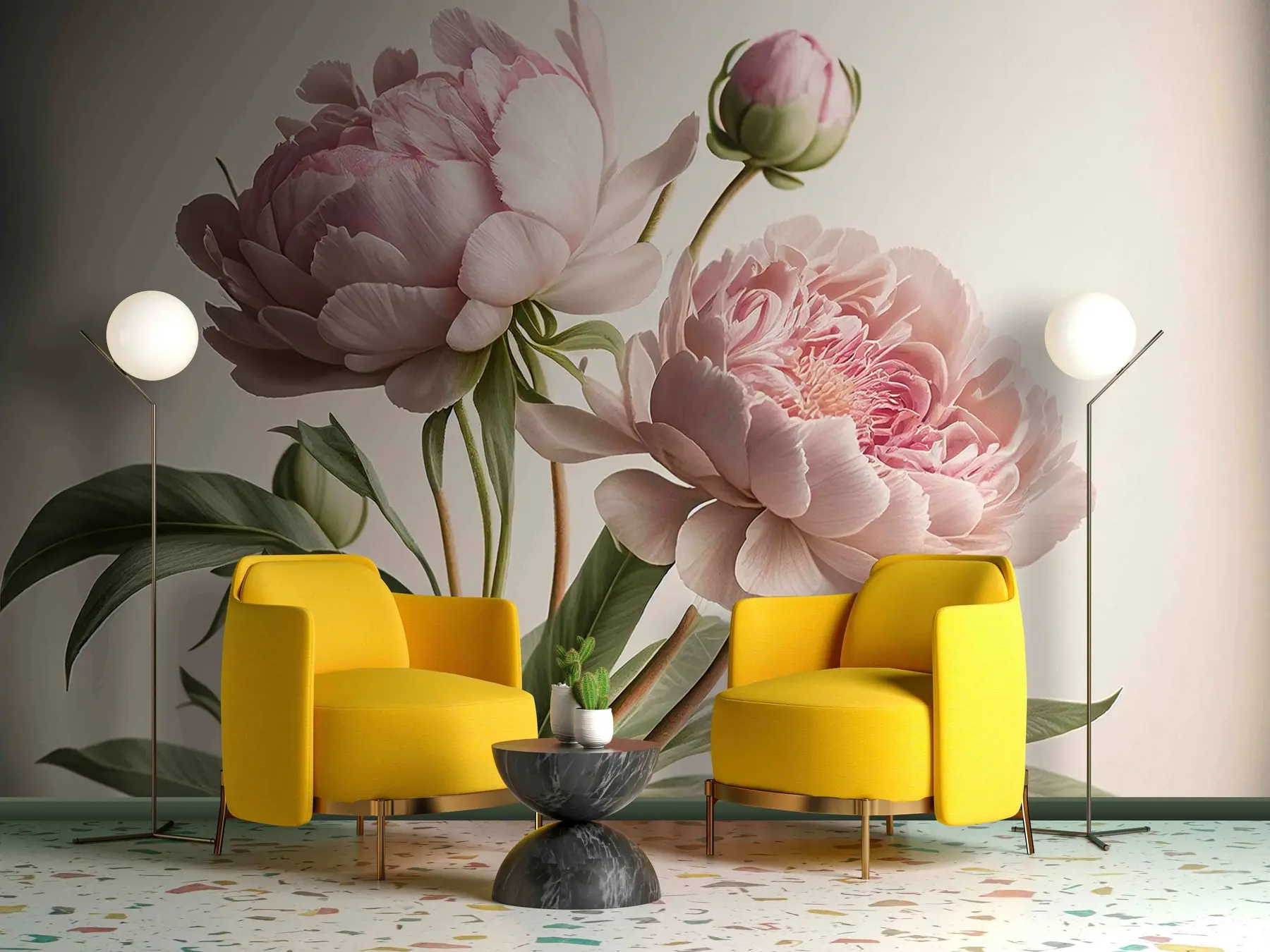 murales de pared flores de acuarela u70658