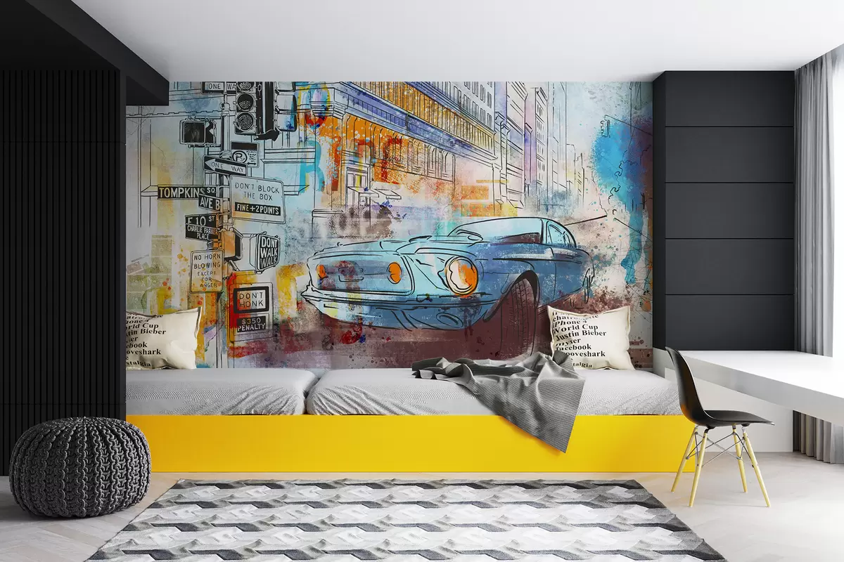 murales de pared máquina de grafiti u75814