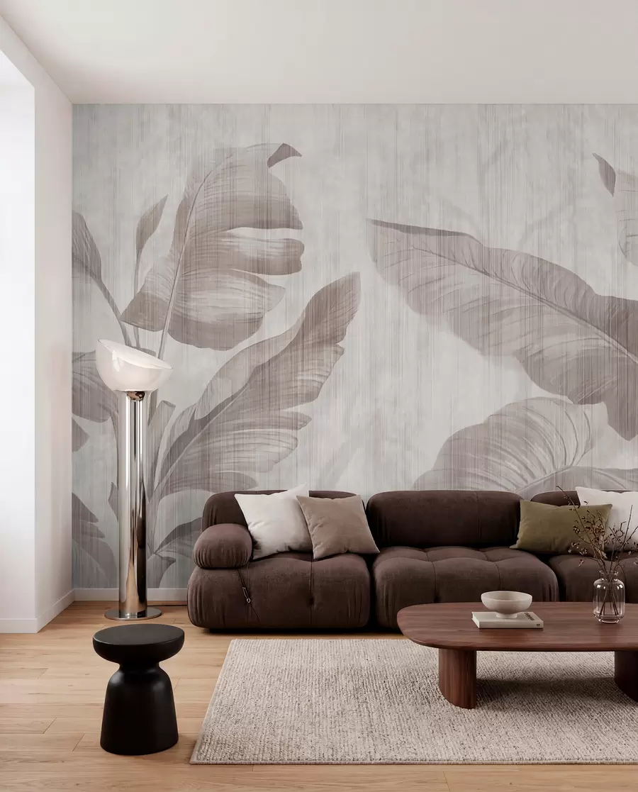 murales de pared Hojas tropicales en estilo grunge u00299