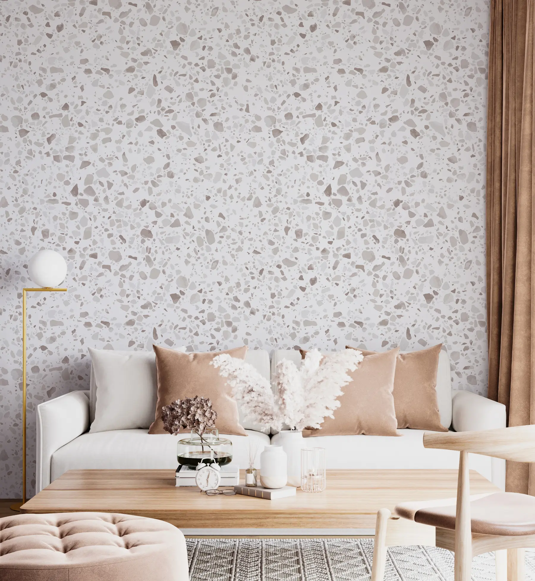 murales de pared Baldosas de terrazo, mosaico con piedras naturales, granito, mármol, cuarzo, hormigón u94304