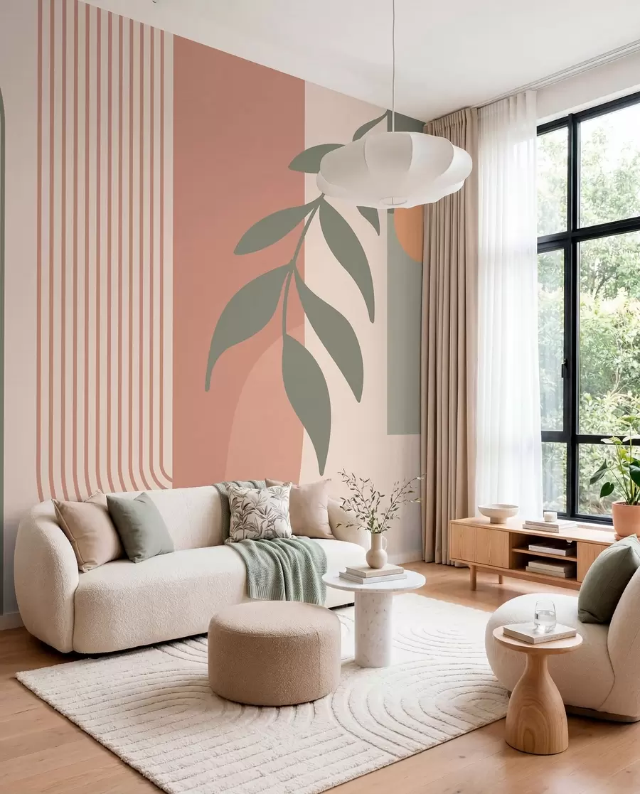 murales de pared Arcos y elementos decorativos en estilo boho u94153