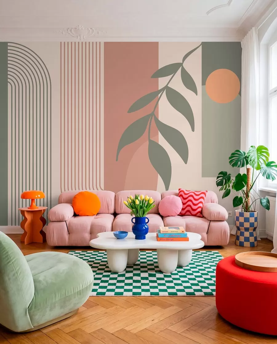 murales de pared Arcos y ramas con hojas u94153
