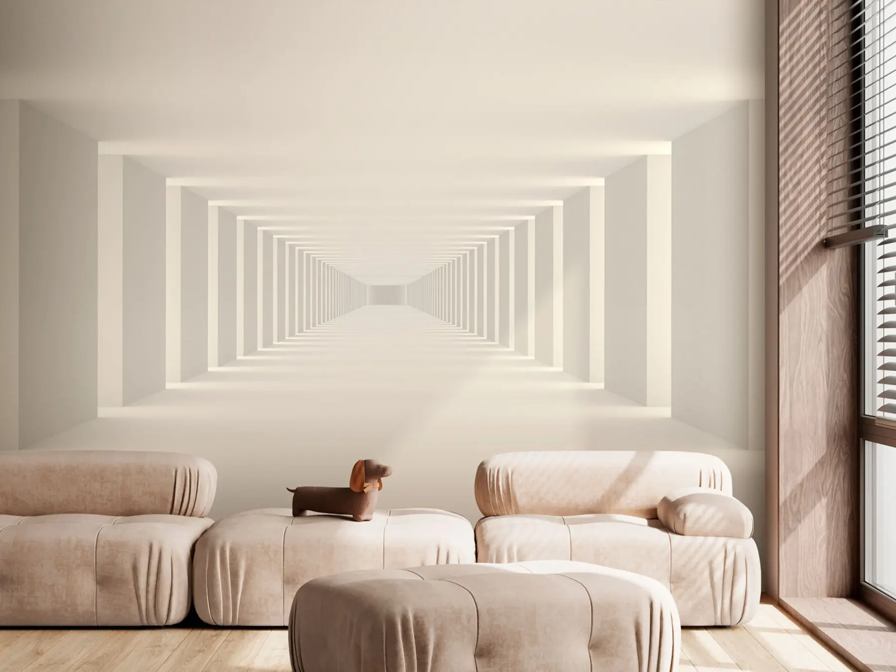 murales de pared Sala de luz vacía blanca u95066