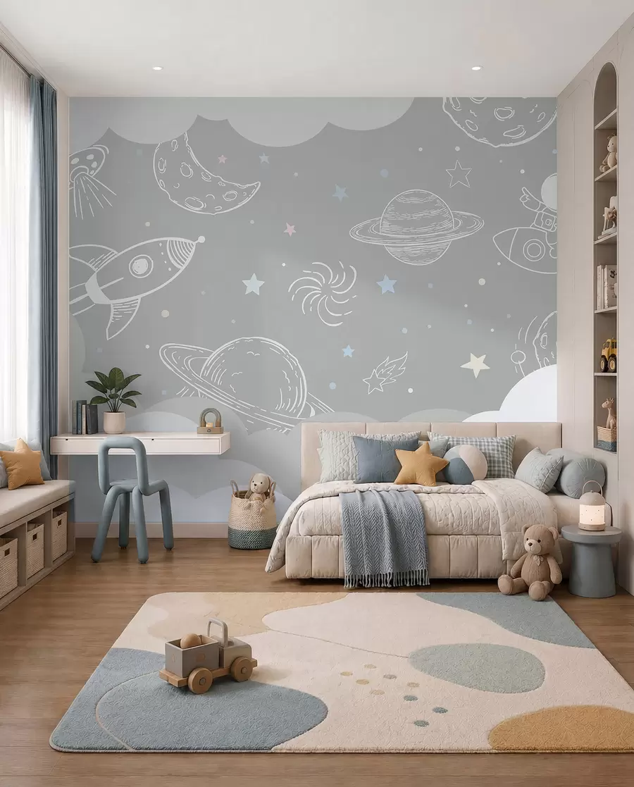 murales de pared Garabatos espaciales u94636