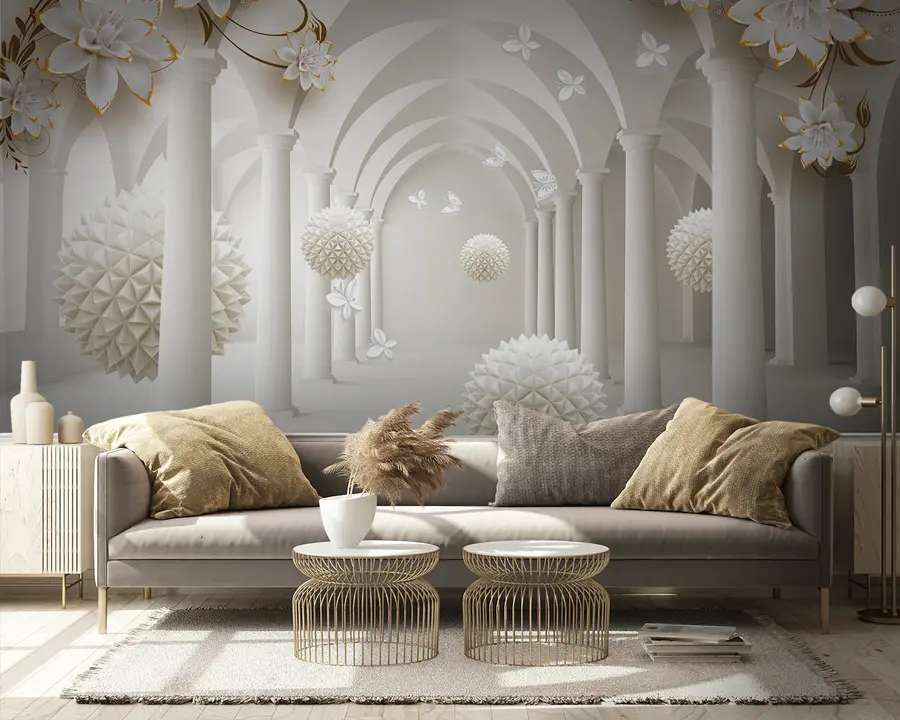 murales de pared Esferas puntiagudas en el túnel u94966