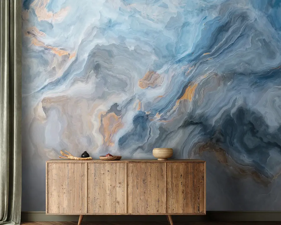 murales de pared mármol azul u95540