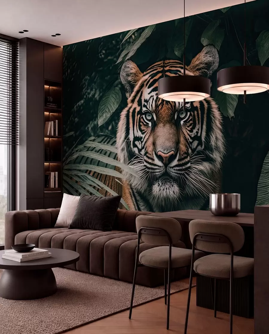 murales de pared Tigre en la selva u95619