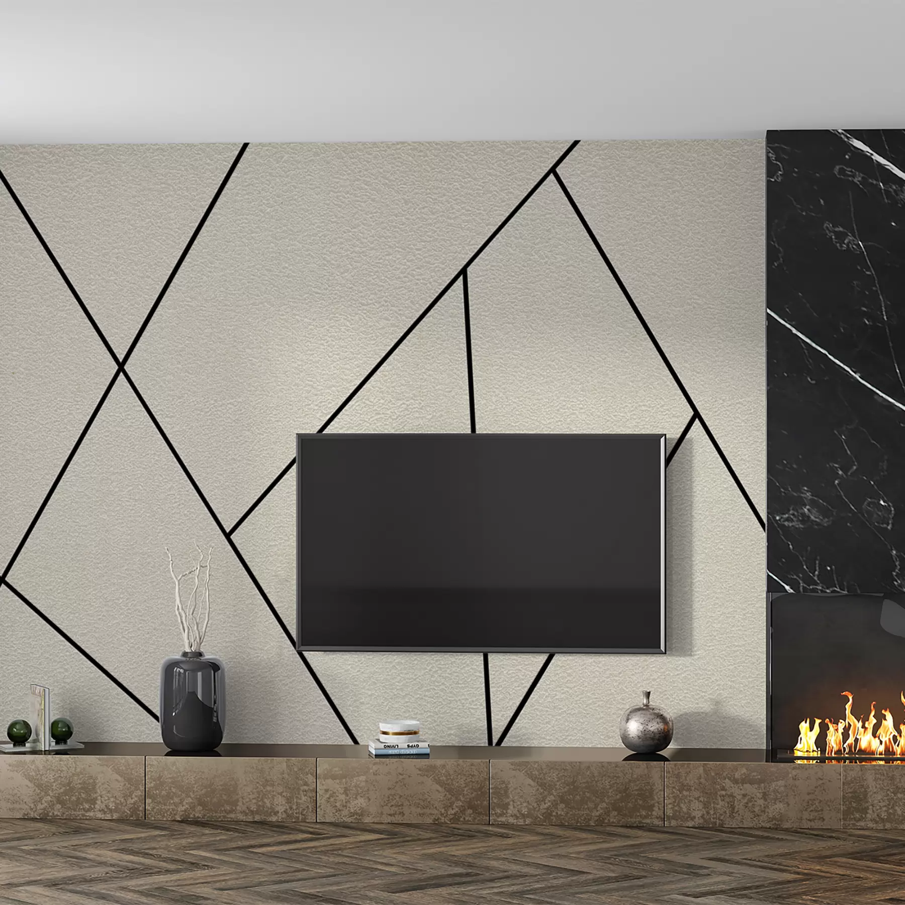 murales de pared Cruces en la pared, estilo minimalista u11256