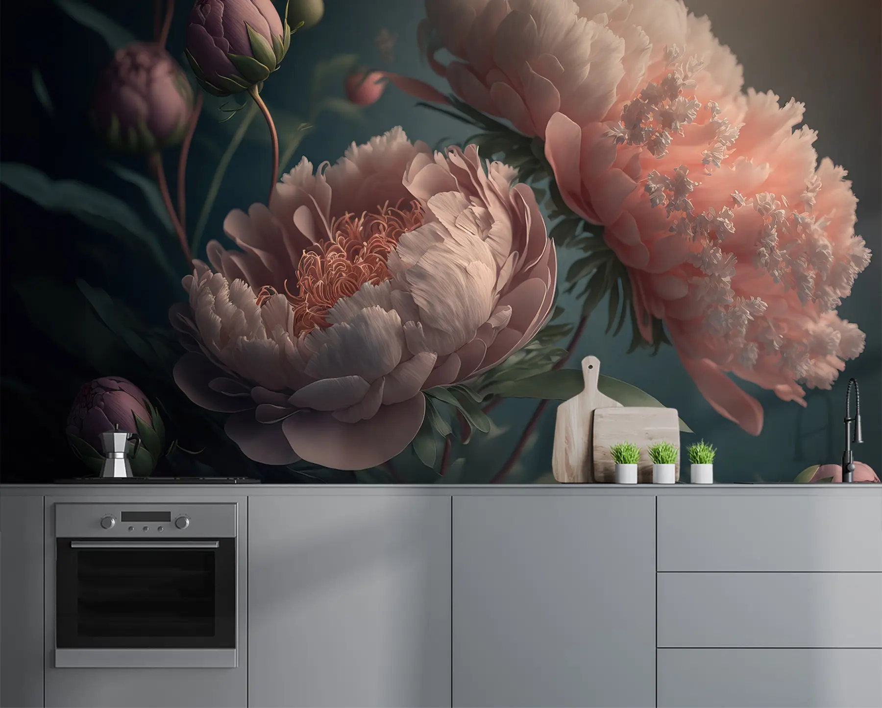 murales de pared flores crepusculares u96633