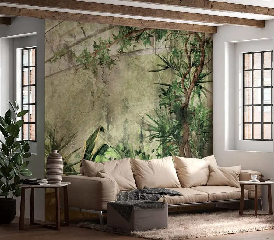 murales de pared Matorrales, plantas y árboles de la selva tropical u96932