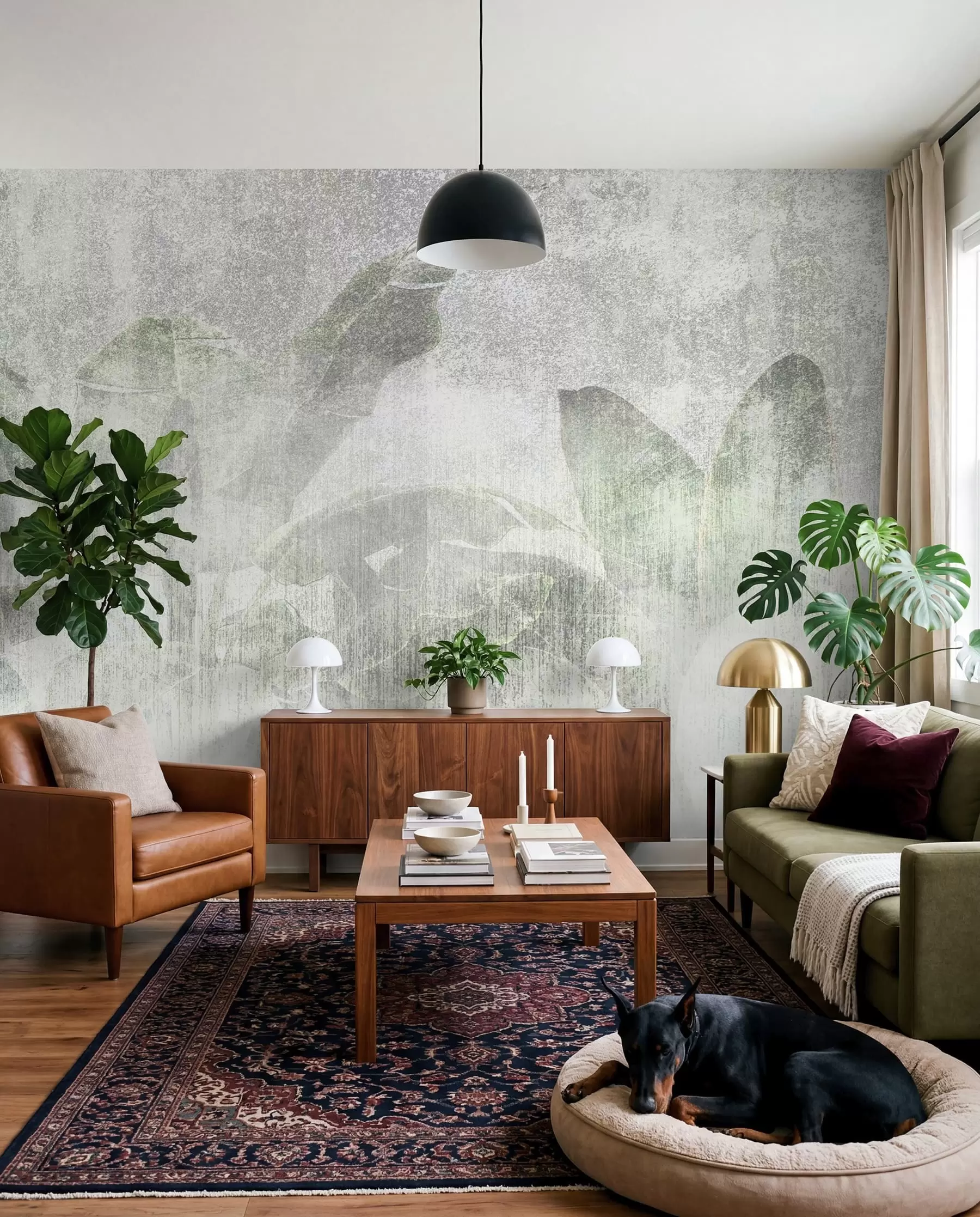 murales de pared Estilo loft de palmeras tropicales u97030