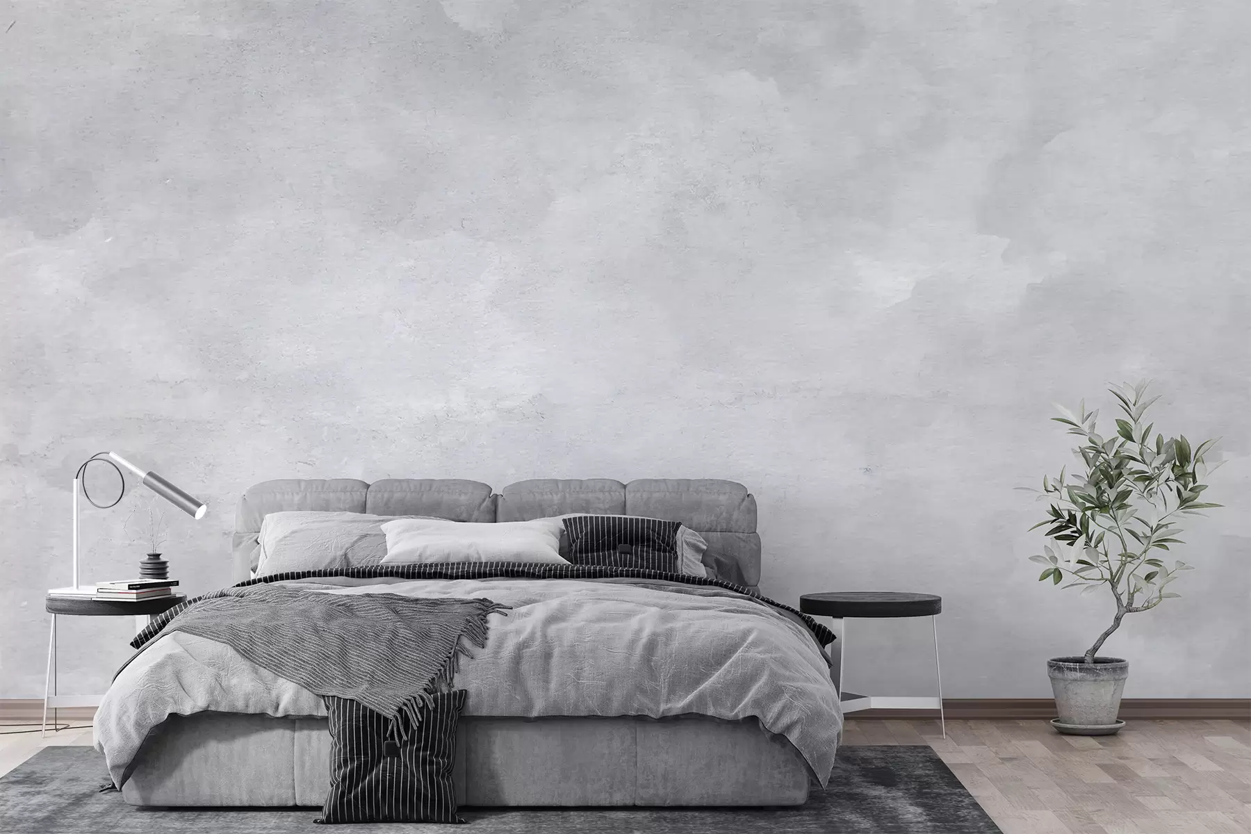 murales de pared Hormigón ahumado gris u97232