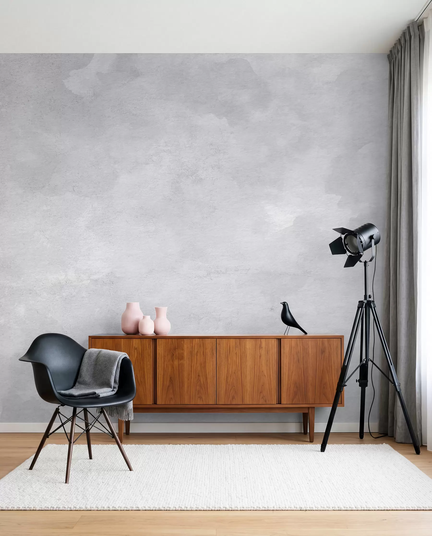 murales de pared Hormigón ahumado gris u97232