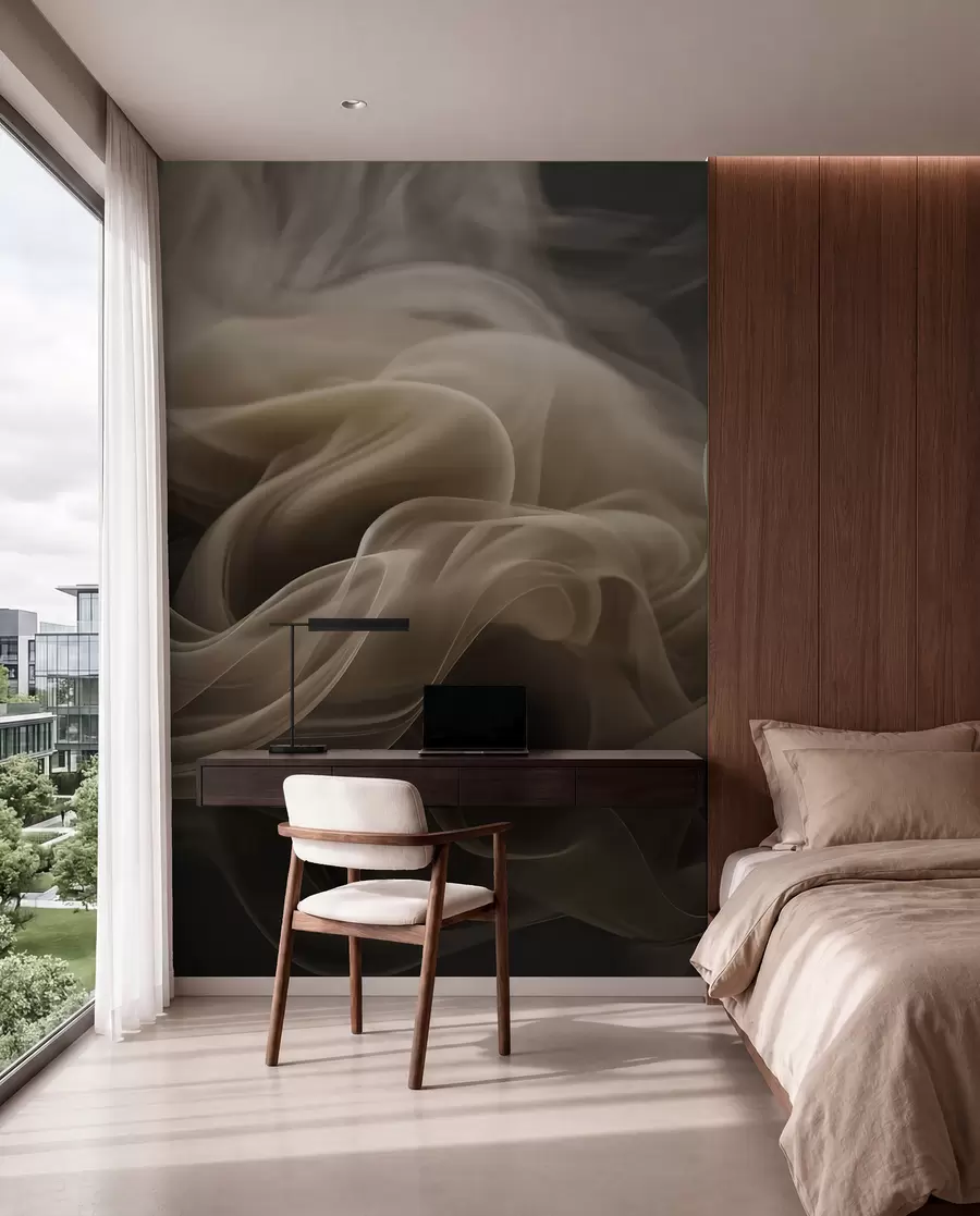 murales de pared Olas abstractas de humo u96591