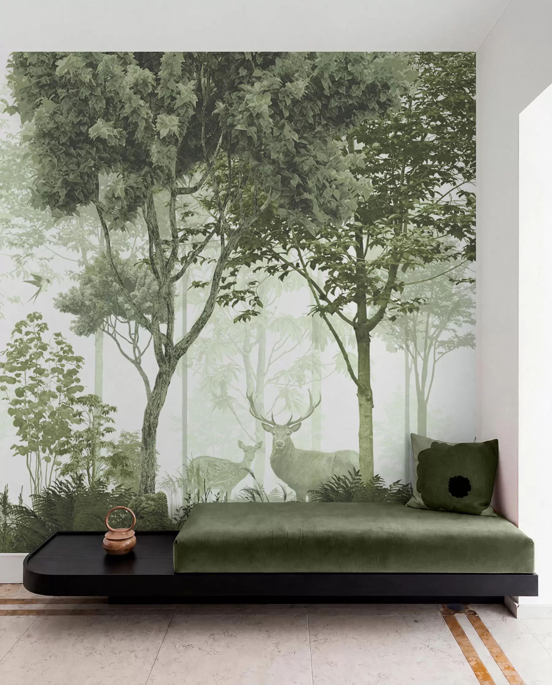 murales de pared Bosque mágico en verde u72134v2