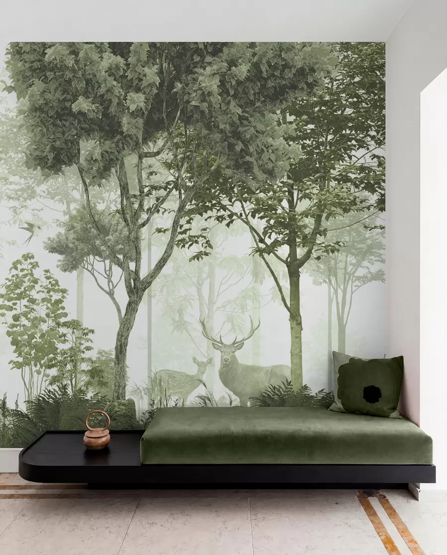 murales de pared Bosque mágico en verde u72134v2