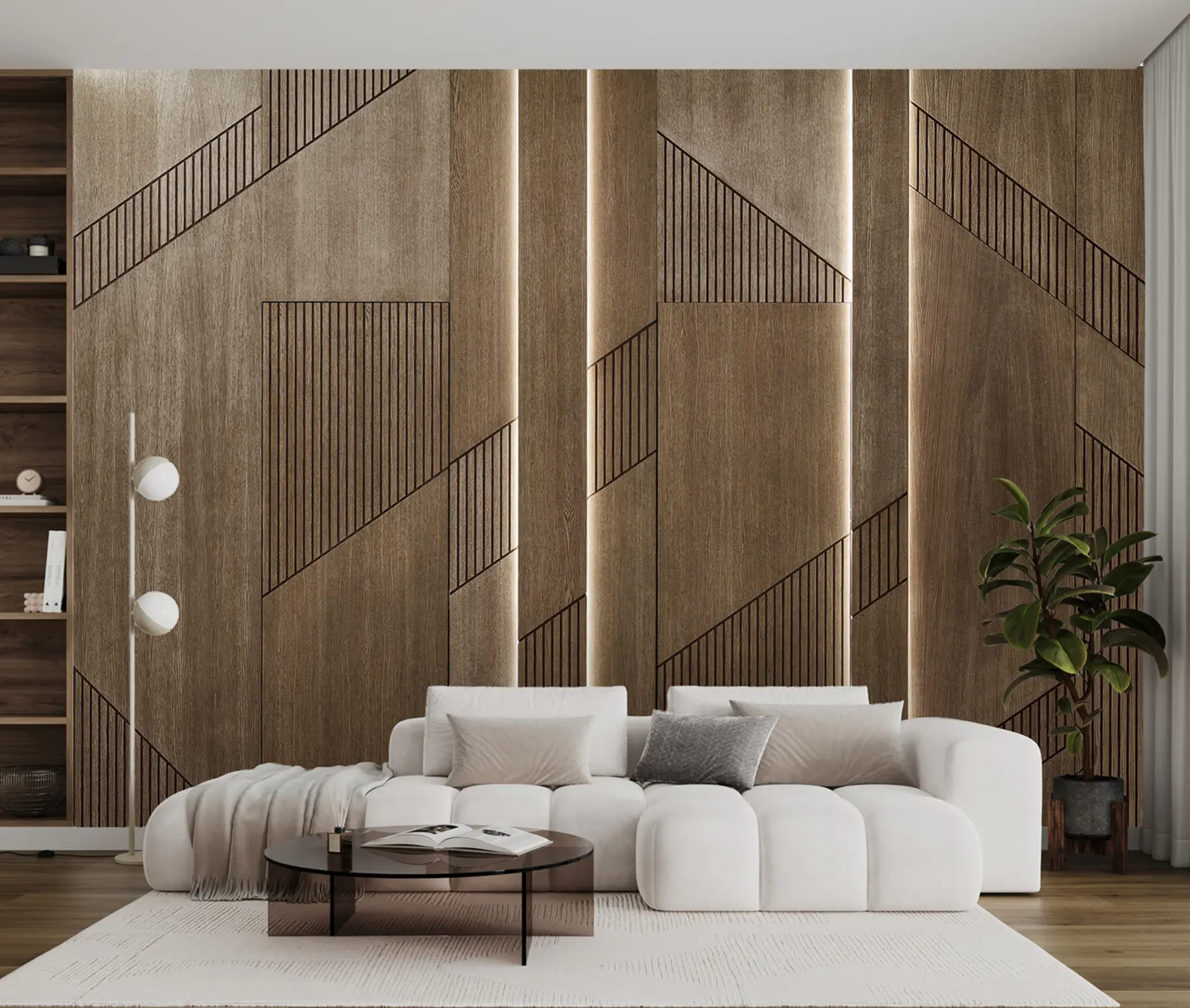 murales de pared Panel de madera u97555