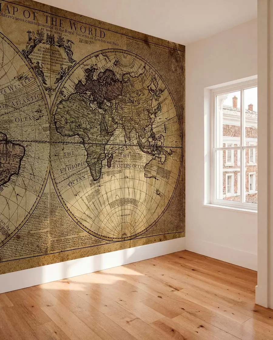 murales de pared Un mapamundi antiguo u18533