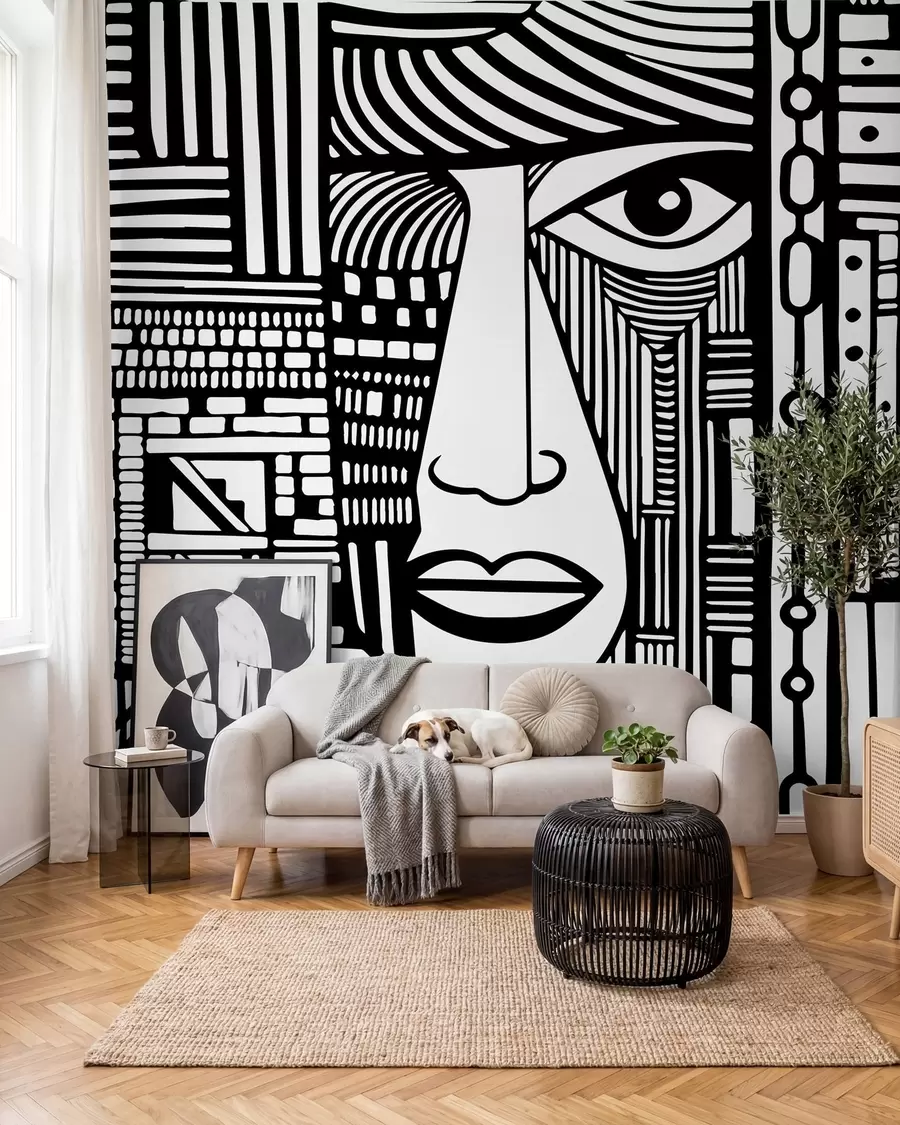 murales de pared Cara abstracta u98713