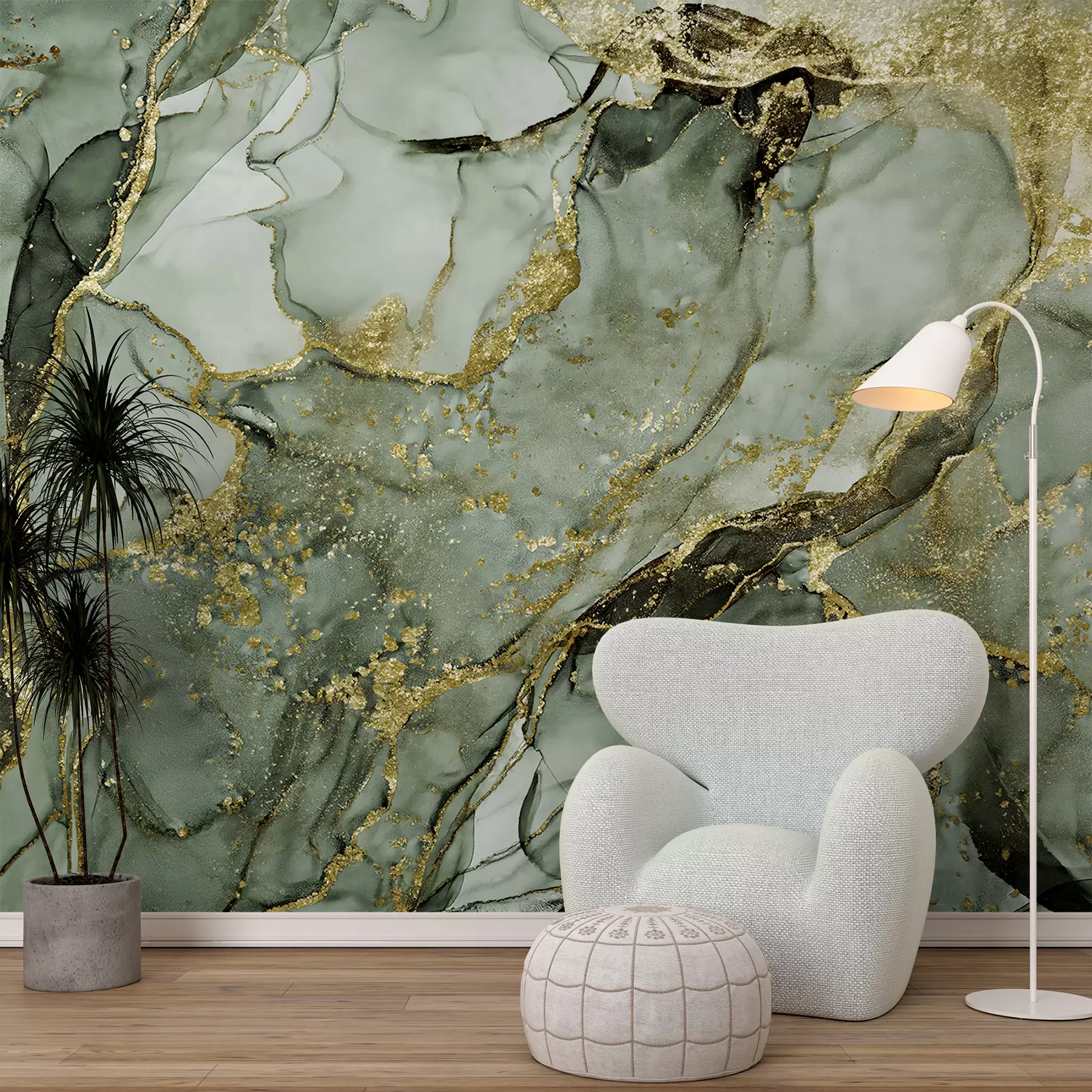 murales de pared Mármol verde u93578v2