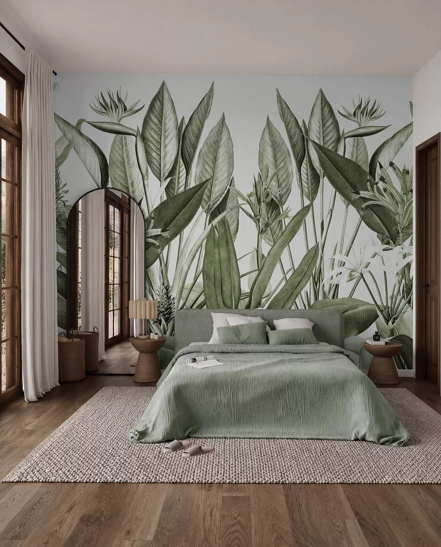 murales de pared Plantas tropicales color verde selva u96833v2