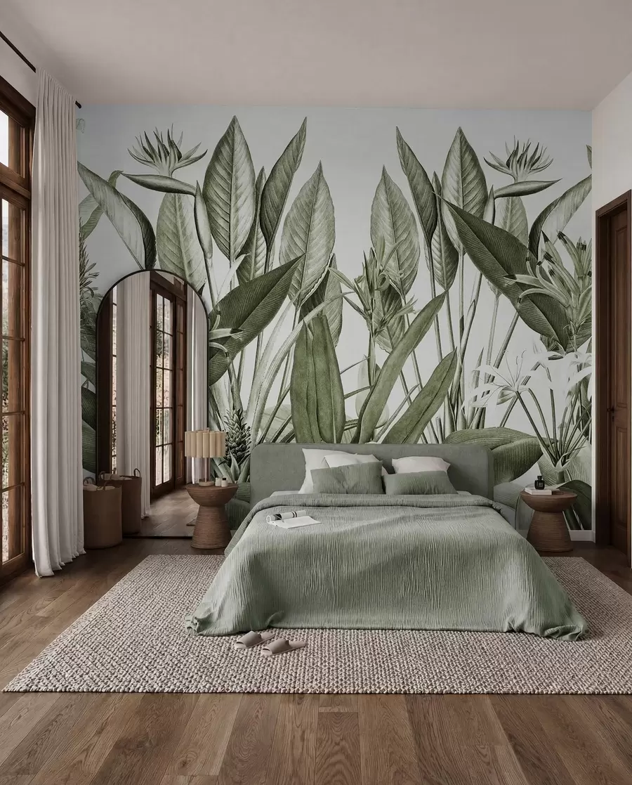 murales de pared Plantas tropicales color verde selva u96833v2
