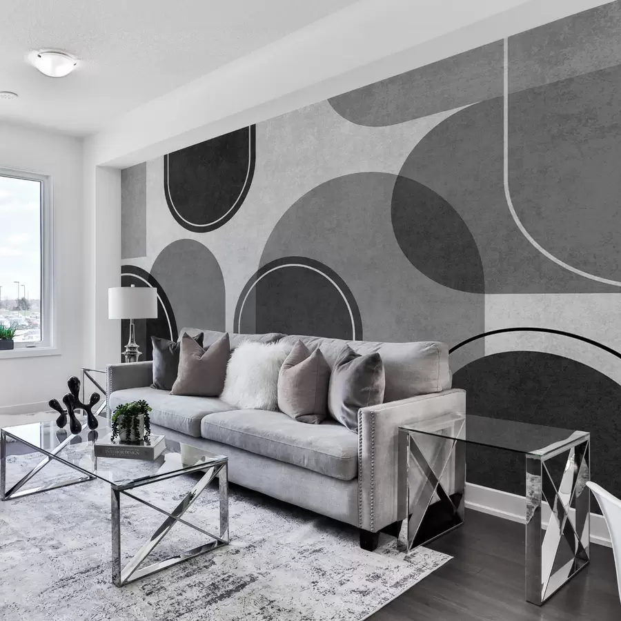 murales de pared Arcos geométricos en gris u99095v2