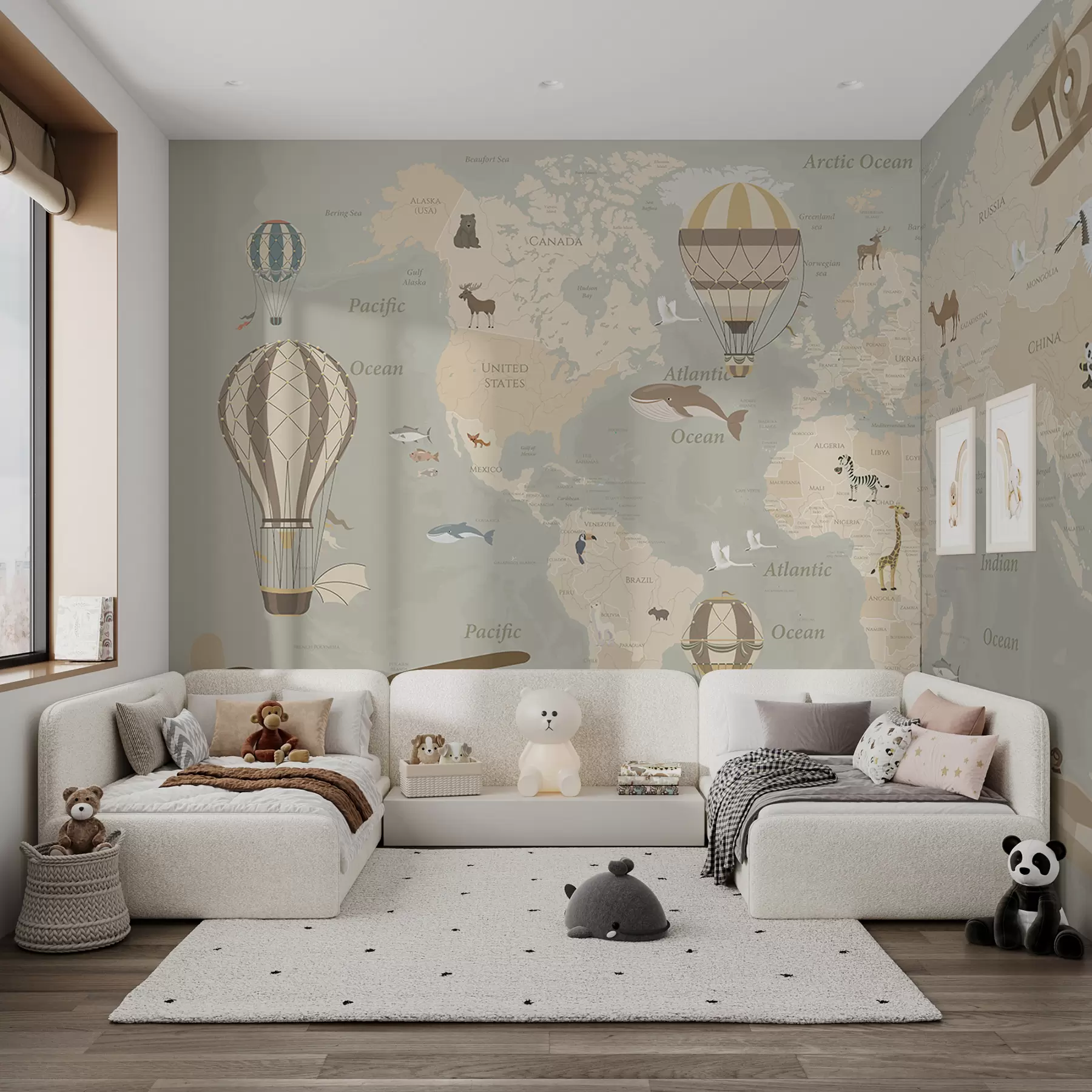 murales de pared Mapa con imágenes u36066d2