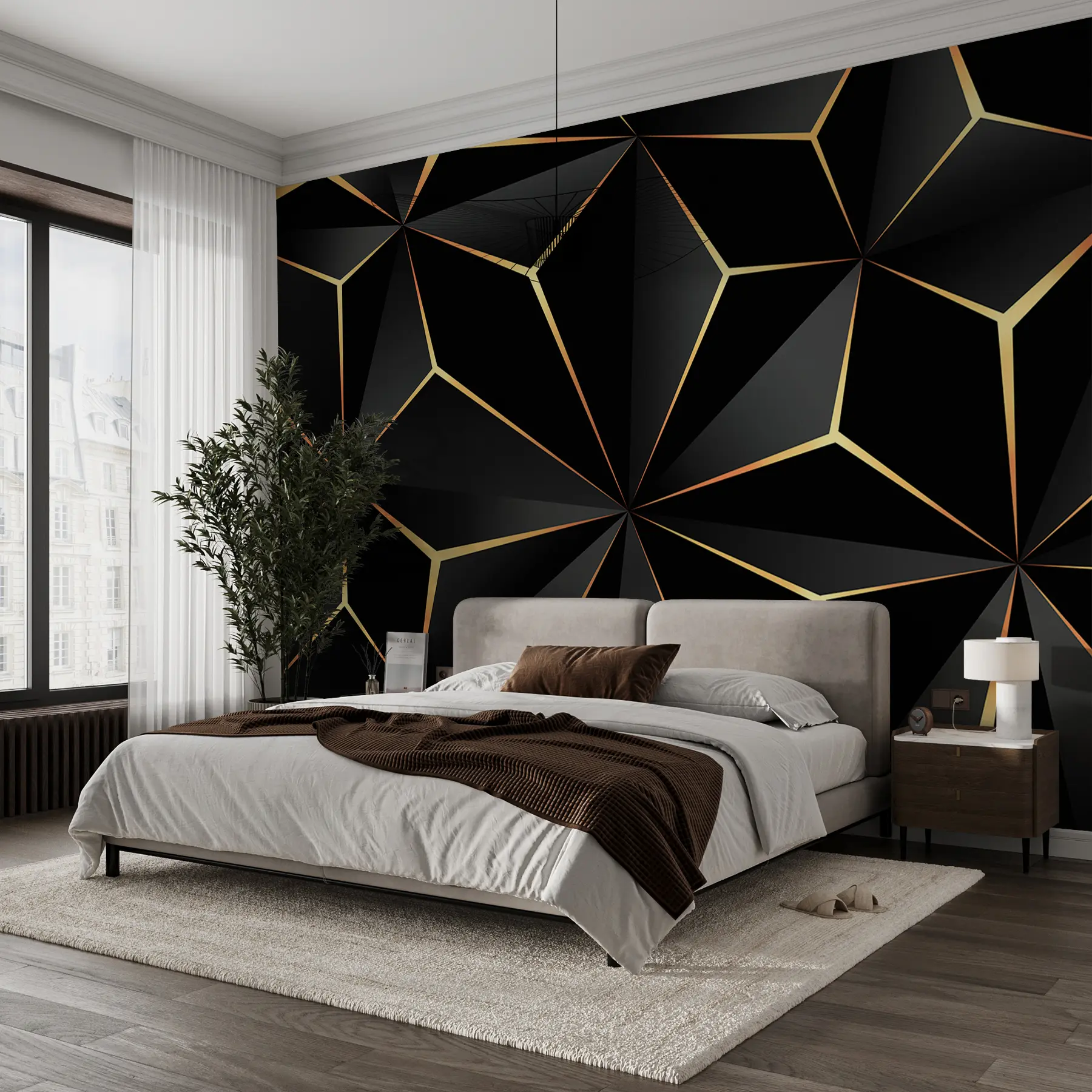 murales de pared Triángulo negro u72104d2
