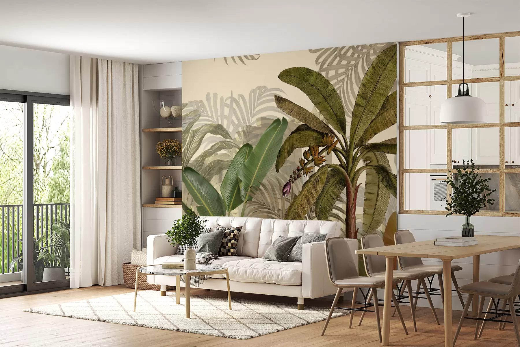 murales de pared Selva tropical y hojas u74748d1